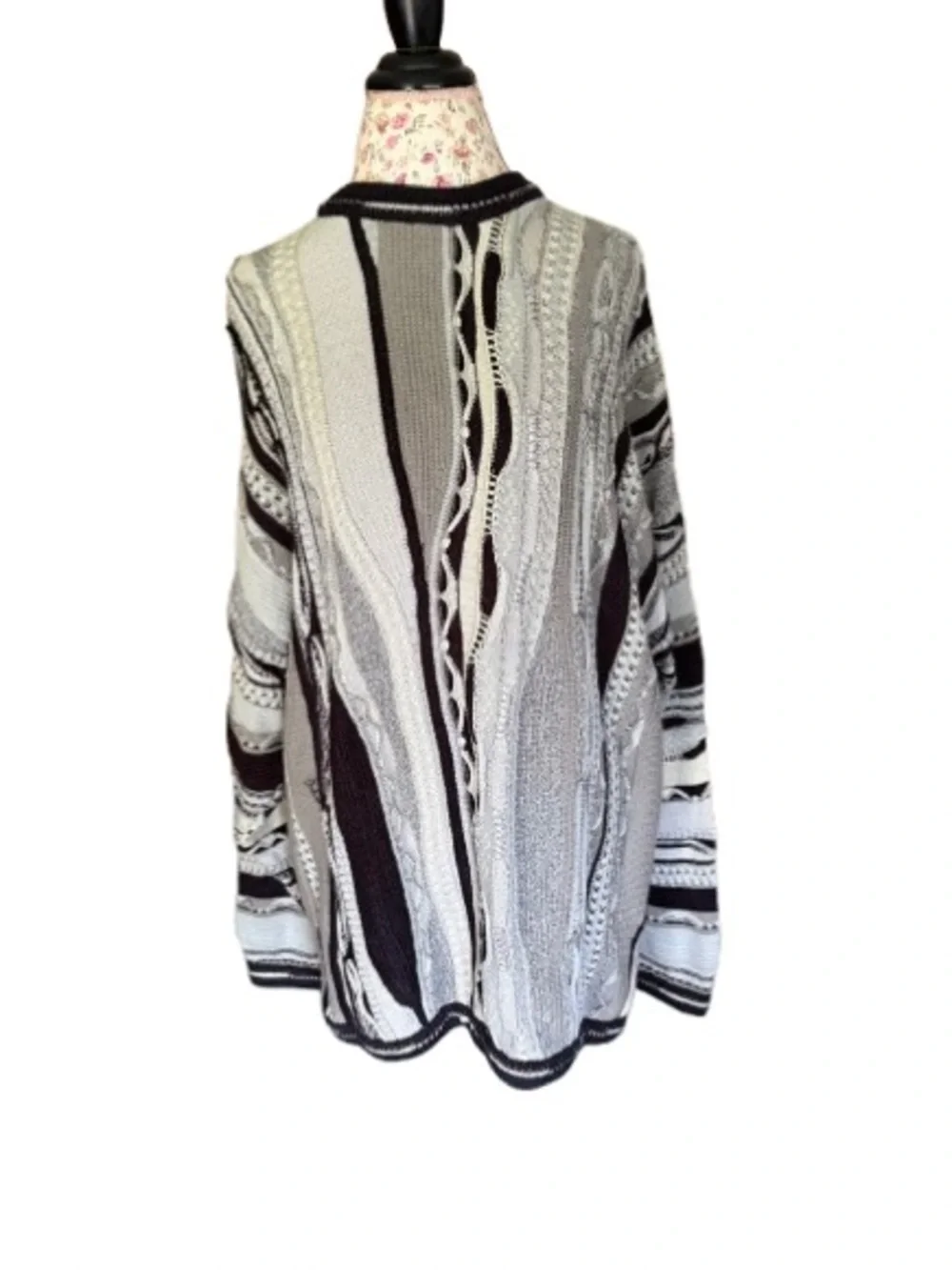 Vintage Bergati 3D Knit Sweater XXL Deadstock